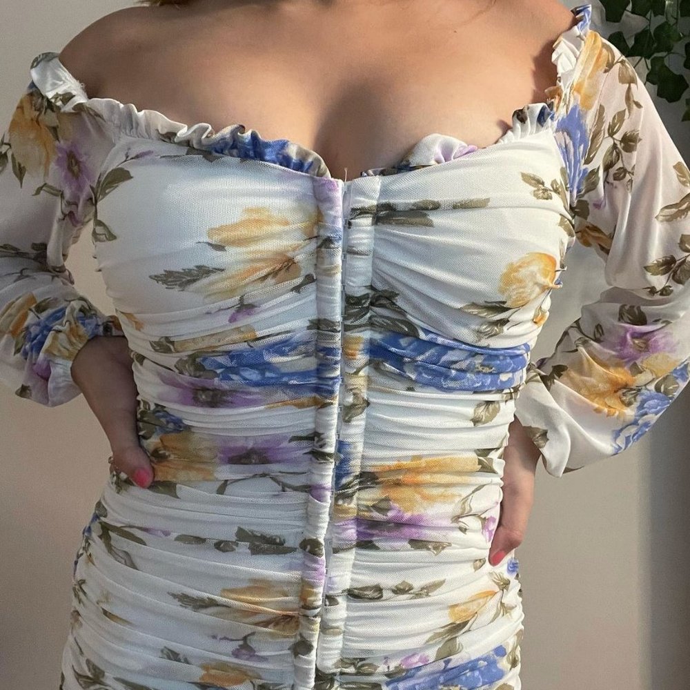 Beautiful Floral Soft Dress - Picture 6 of 6